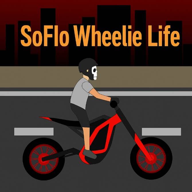 SoFlo Wheelie Life neon showcase